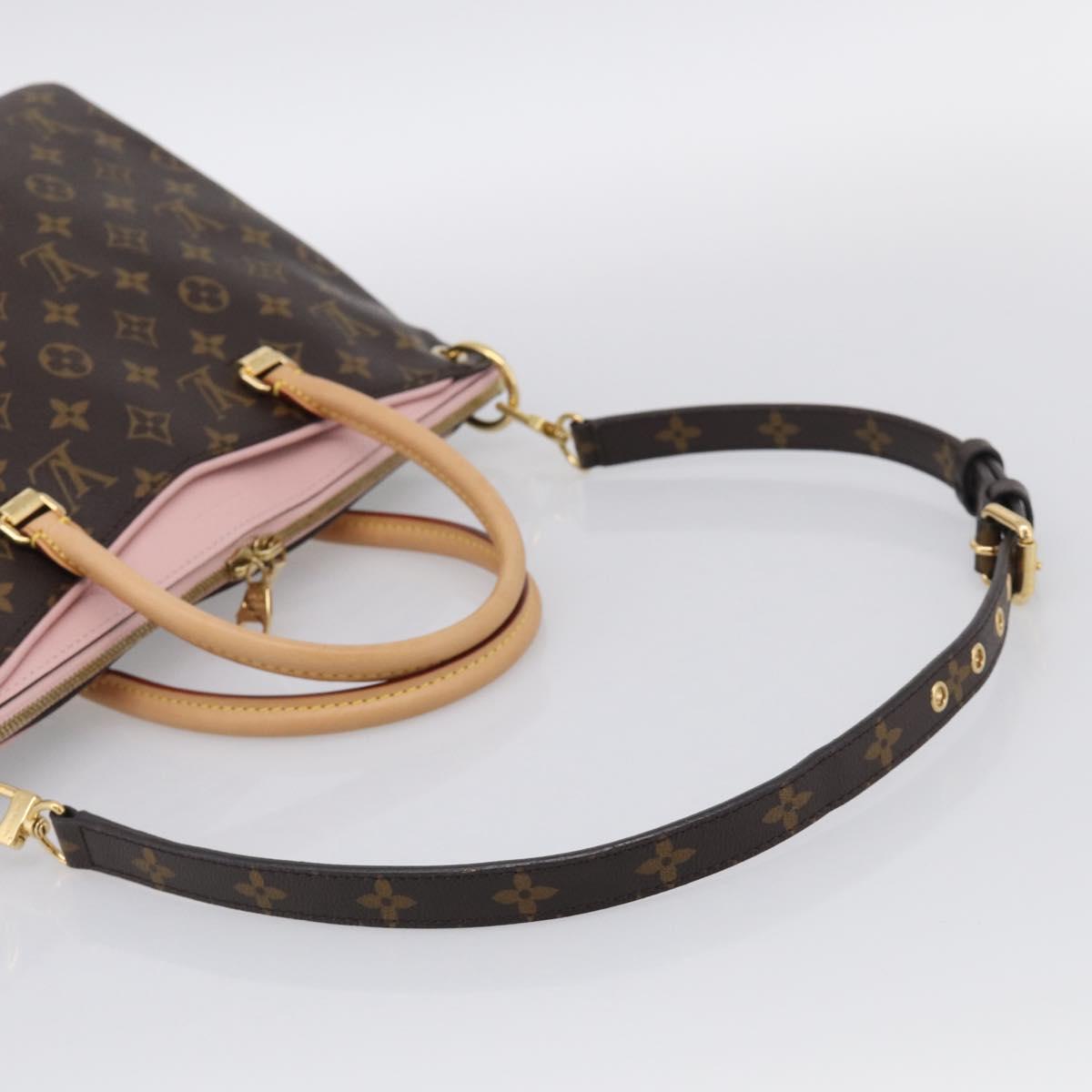 LOUIS VUITTON Monogram Pallas MM Hand Bag 2way LV Auth 214028SAM