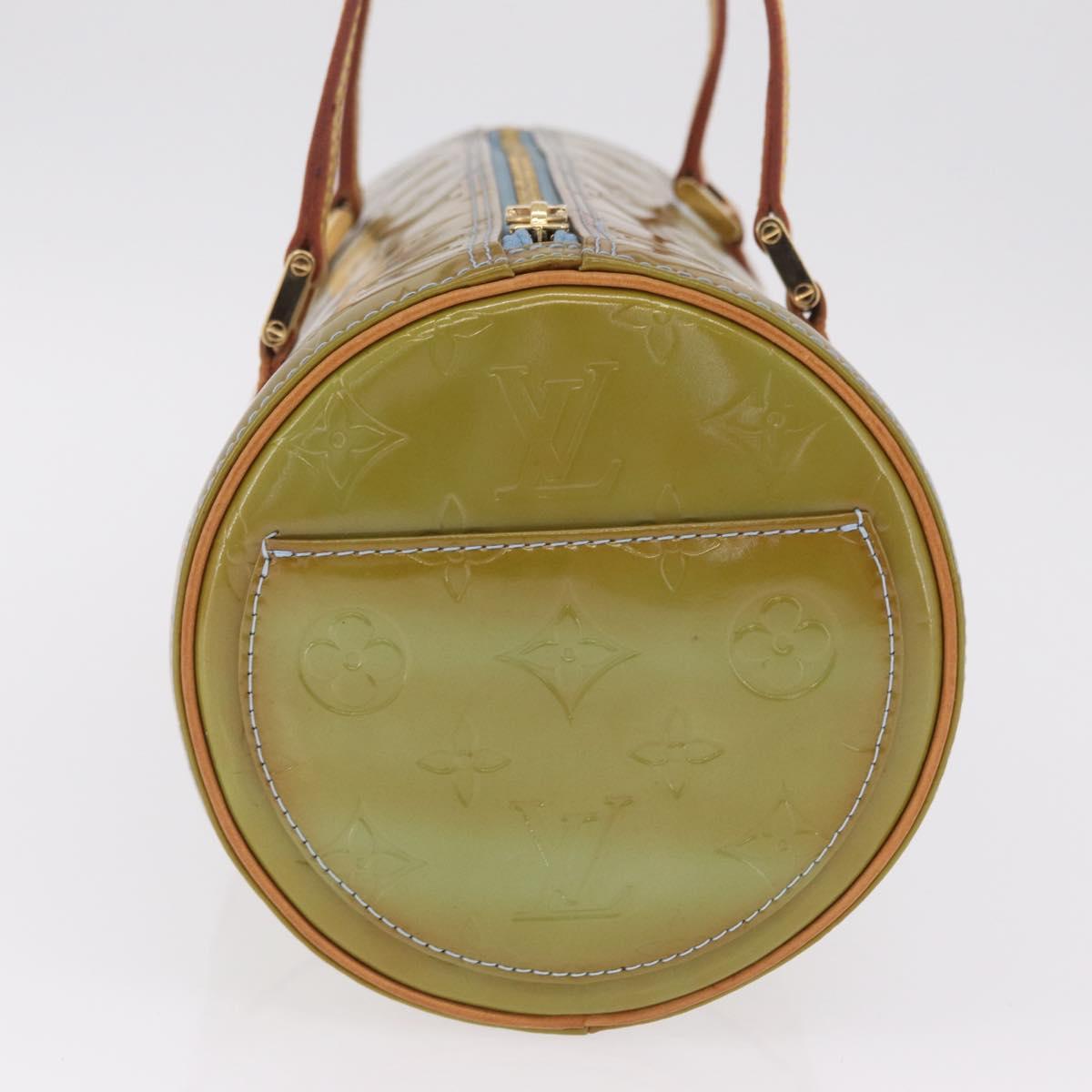 LOUIS VUITTON Monogram Vernis Bedford Hand Bag Baby Blue M91007 LV Auth 214032