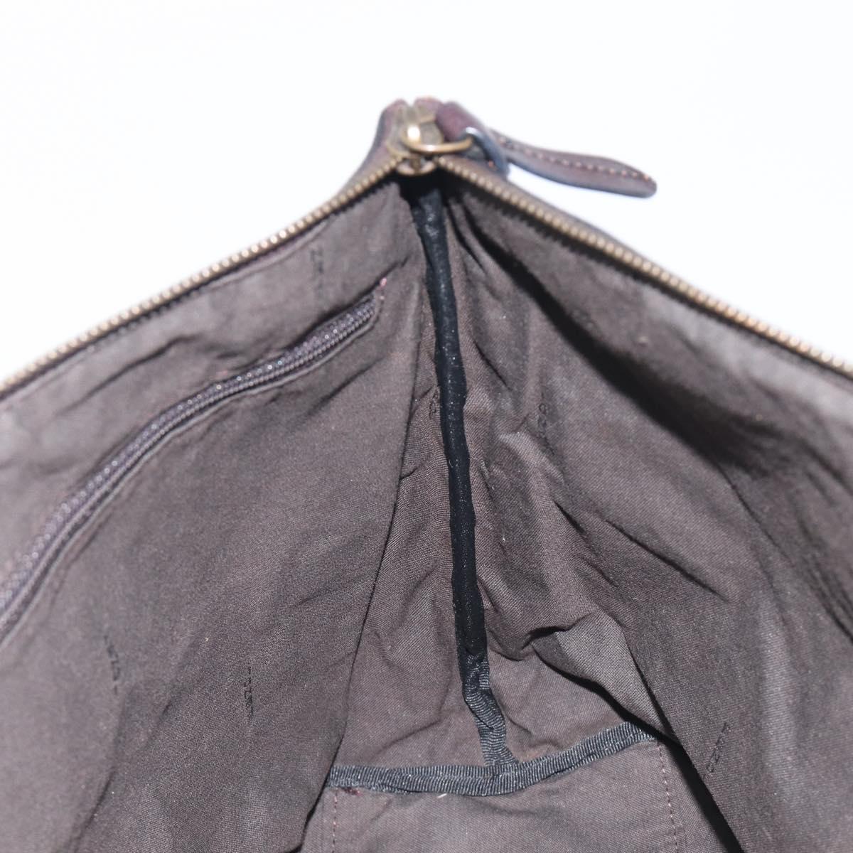 FENDI Zucca Canvas Tote Bag Brown Black Auth 214039V