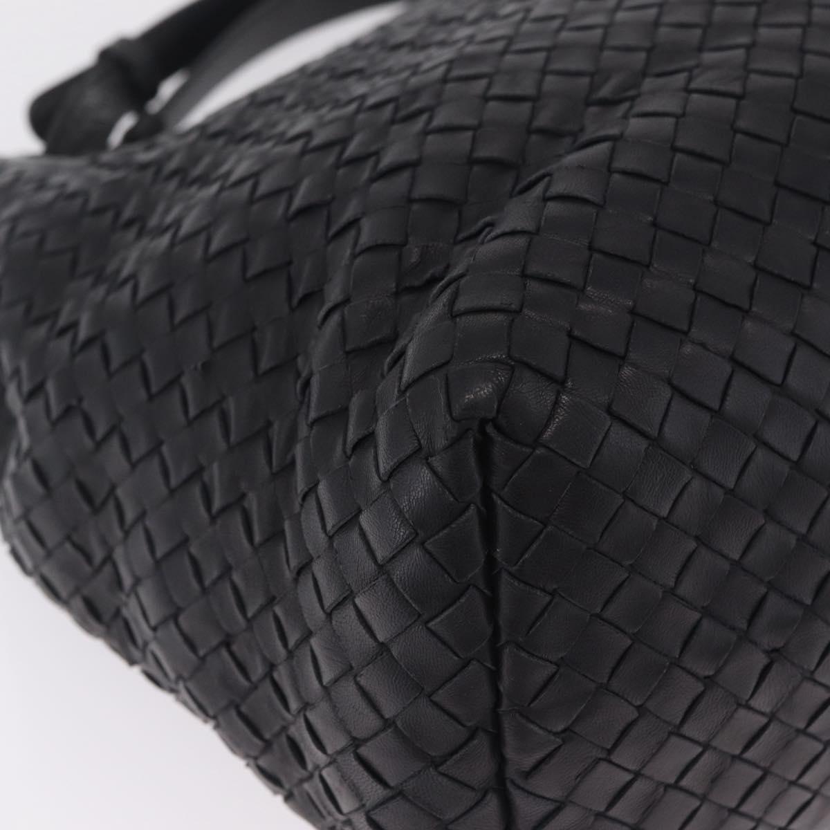 Bottega Veneta INTRECCIATO Garda Tote Bag Leather Black 179320 Auth 214046V