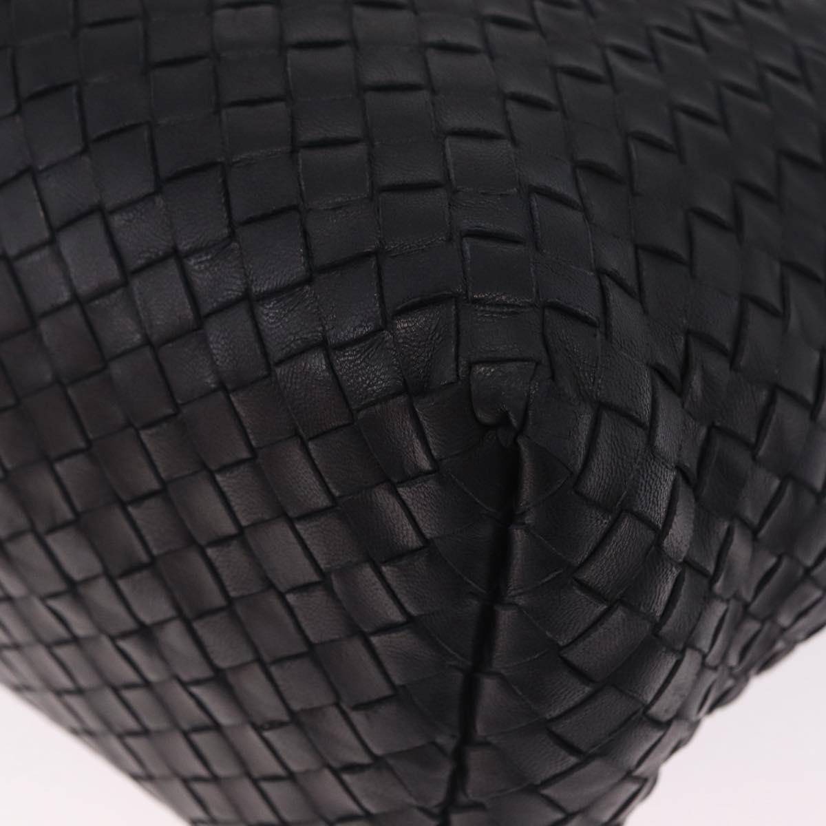 Bottega Veneta INTRECCIATO Garda Tote Bag Leather Black 179320 Auth 214046V