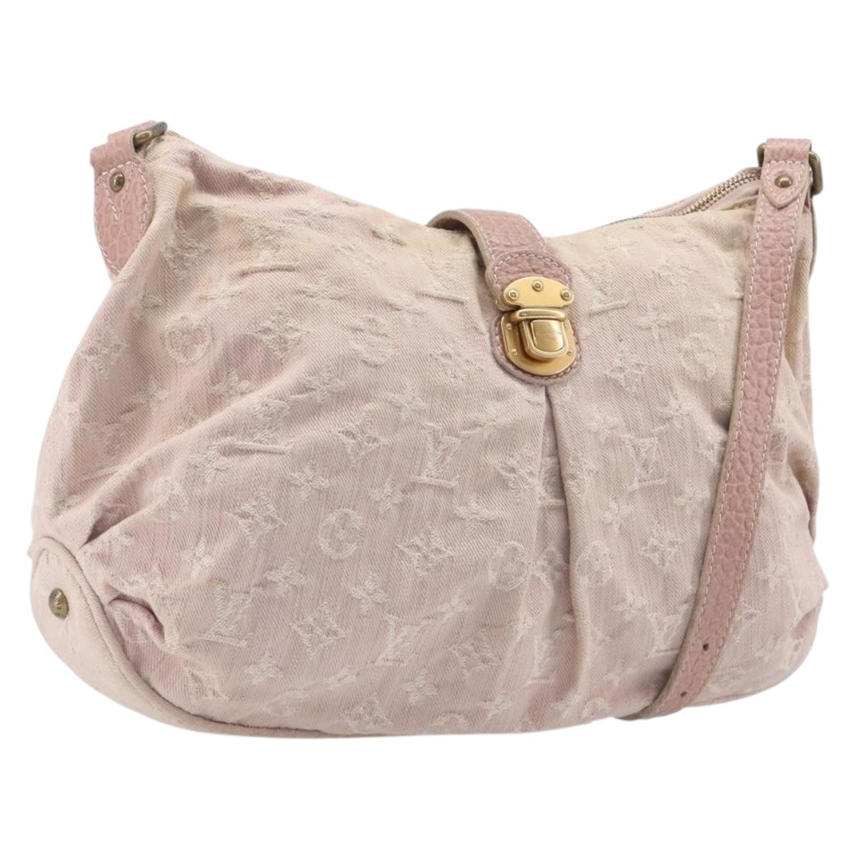 LOUIS VUITTON Monogram Denim Slytree Shoulder Bag Pink M95833 LV Auth 214062