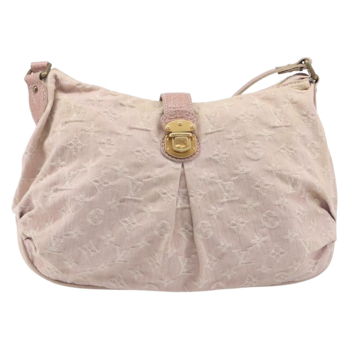 LOUIS VUITTON Monogram Denim Slytree Shoulder Bag Pink M95833 LV Auth 214062