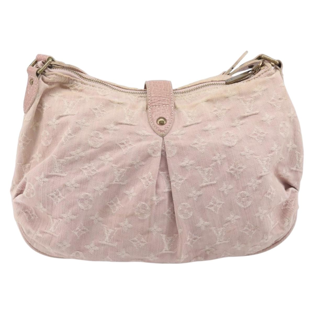 LOUIS VUITTON Monogram Denim Slytree Shoulder Bag Pink M95833 LV Auth 214062