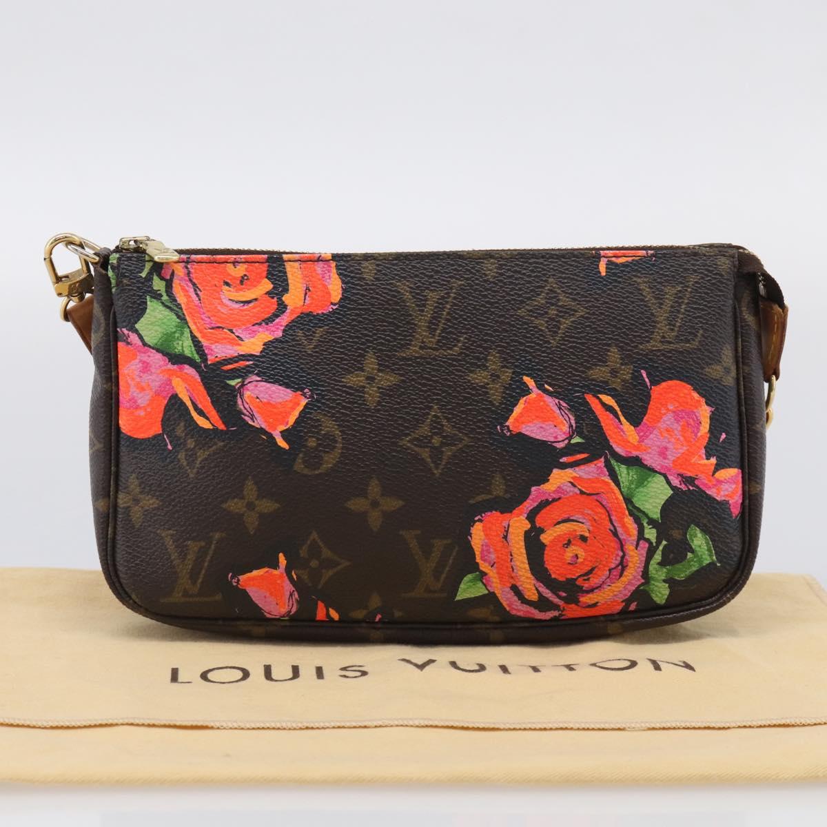 LOUIS VUITTON Monogram Rose Pochette Accessoires Pouch M48615 LV Auth 214072V