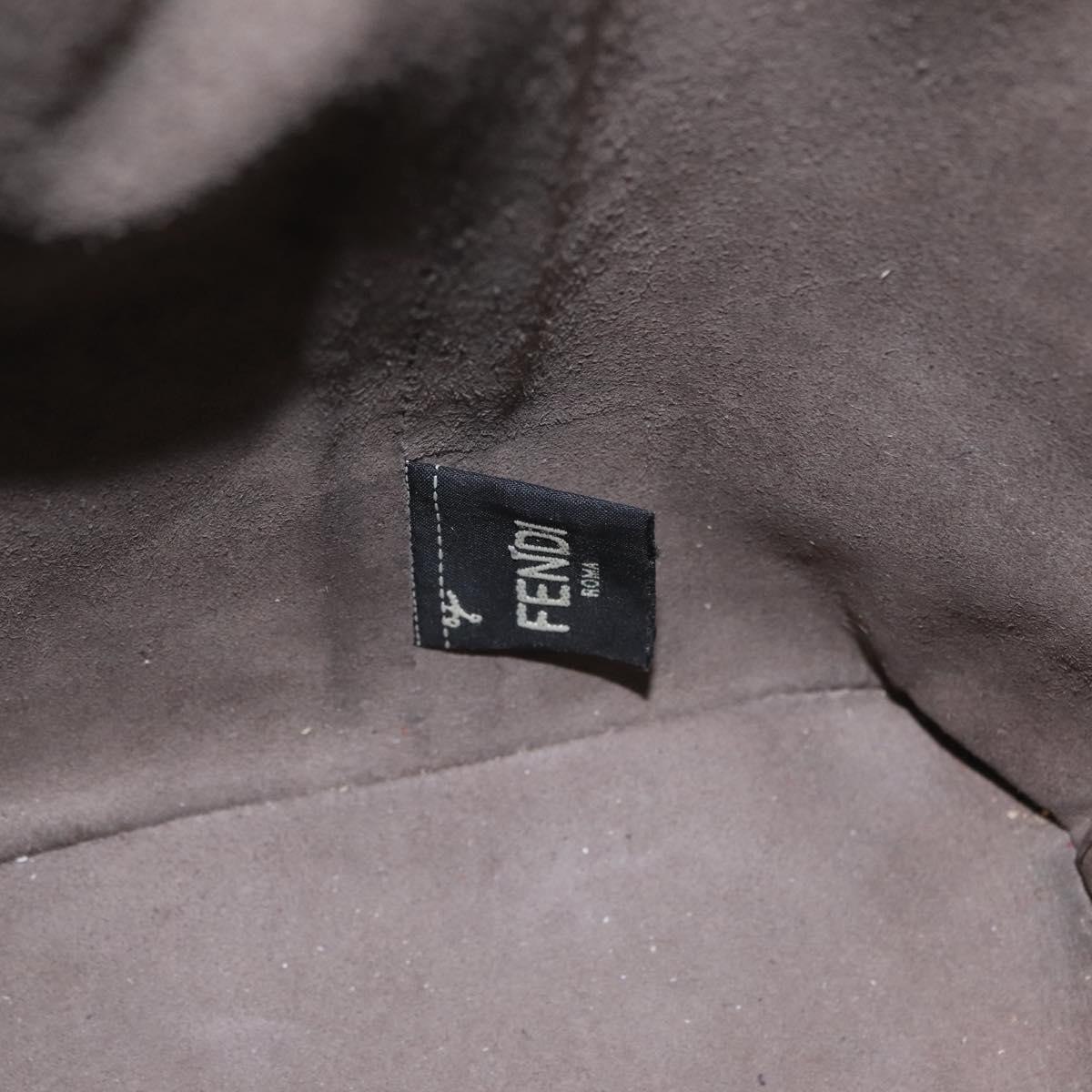 FENDI Zucca Canvas Montrezor Bag Coated Canvas Black Brown A5KC 198 Auth 214094