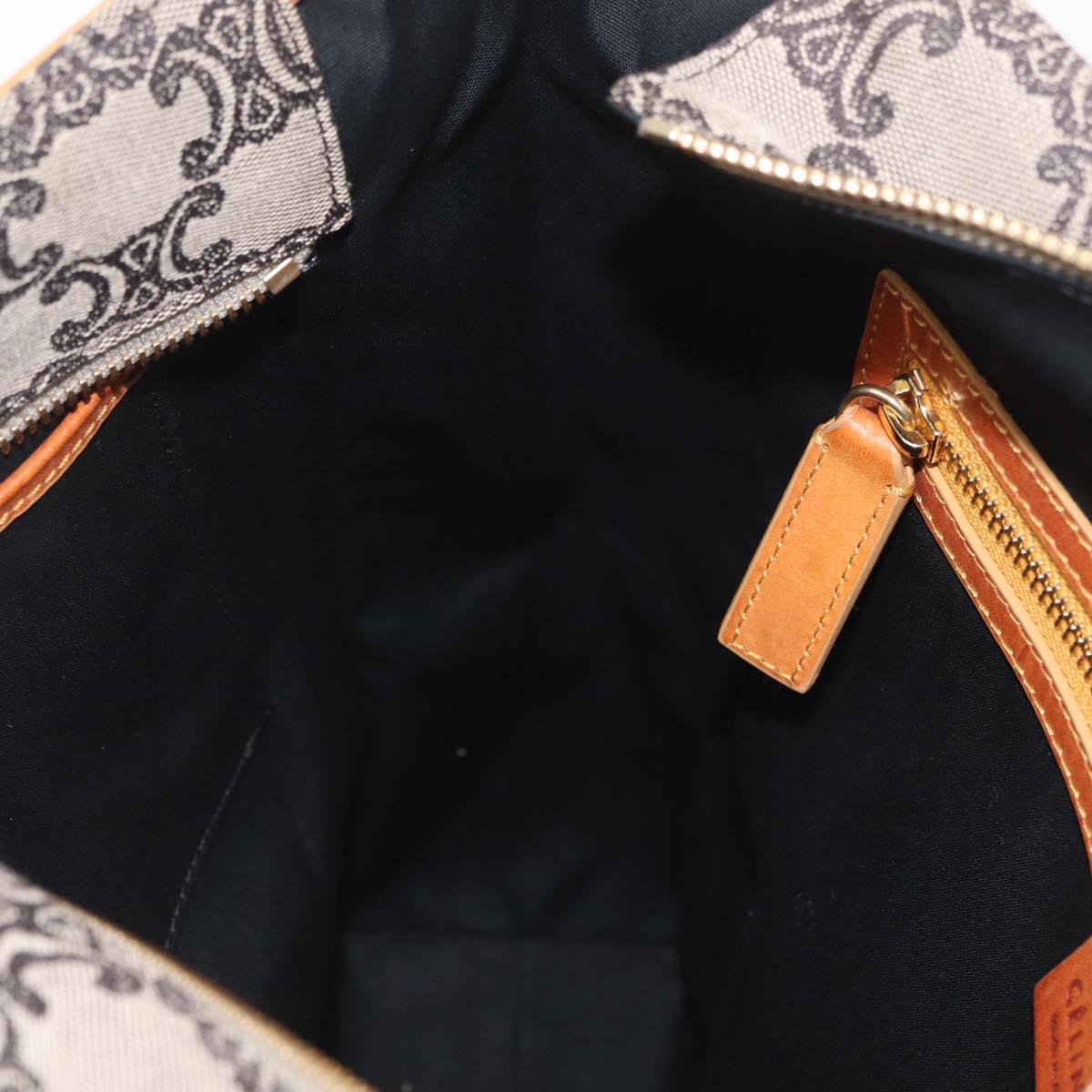 CELINE Paris Macadam Canvas Tote Bag Navy Gold Auth 214096A