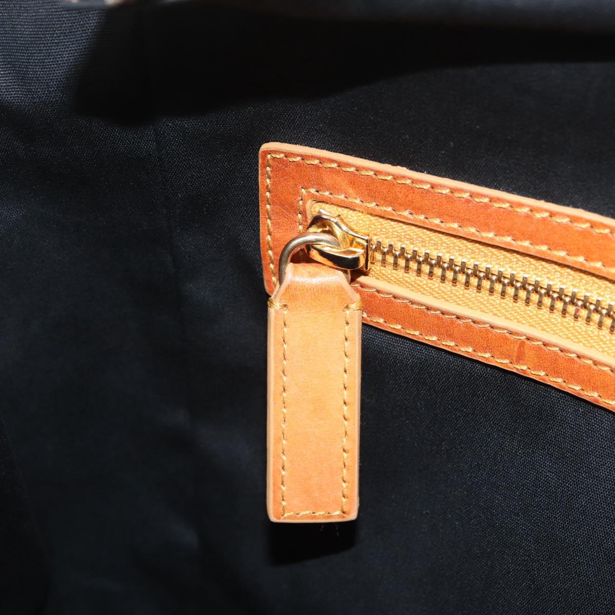 CELINE Paris Macadam Canvas Tote Bag Navy Gold Auth 214096A