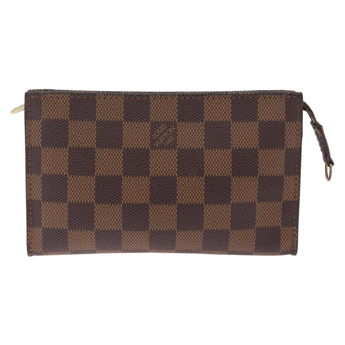 LOUIS VUITTON Damier Ebene Marais Pouch LV Auth 214098A