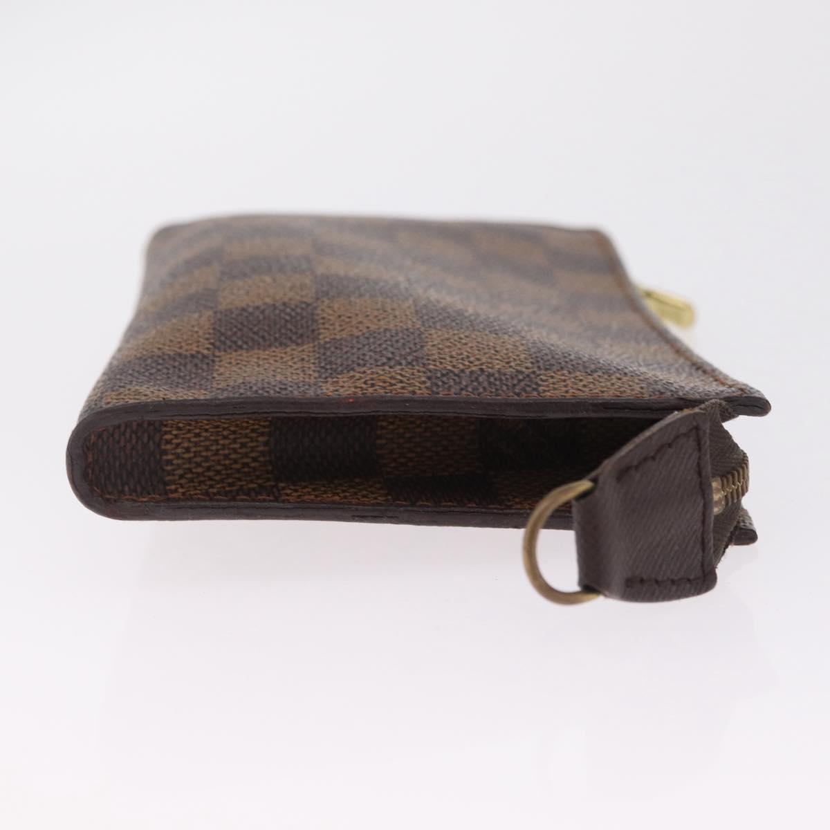 LOUIS VUITTON Damier Ebene Marais Pouch LV Auth 214098A
