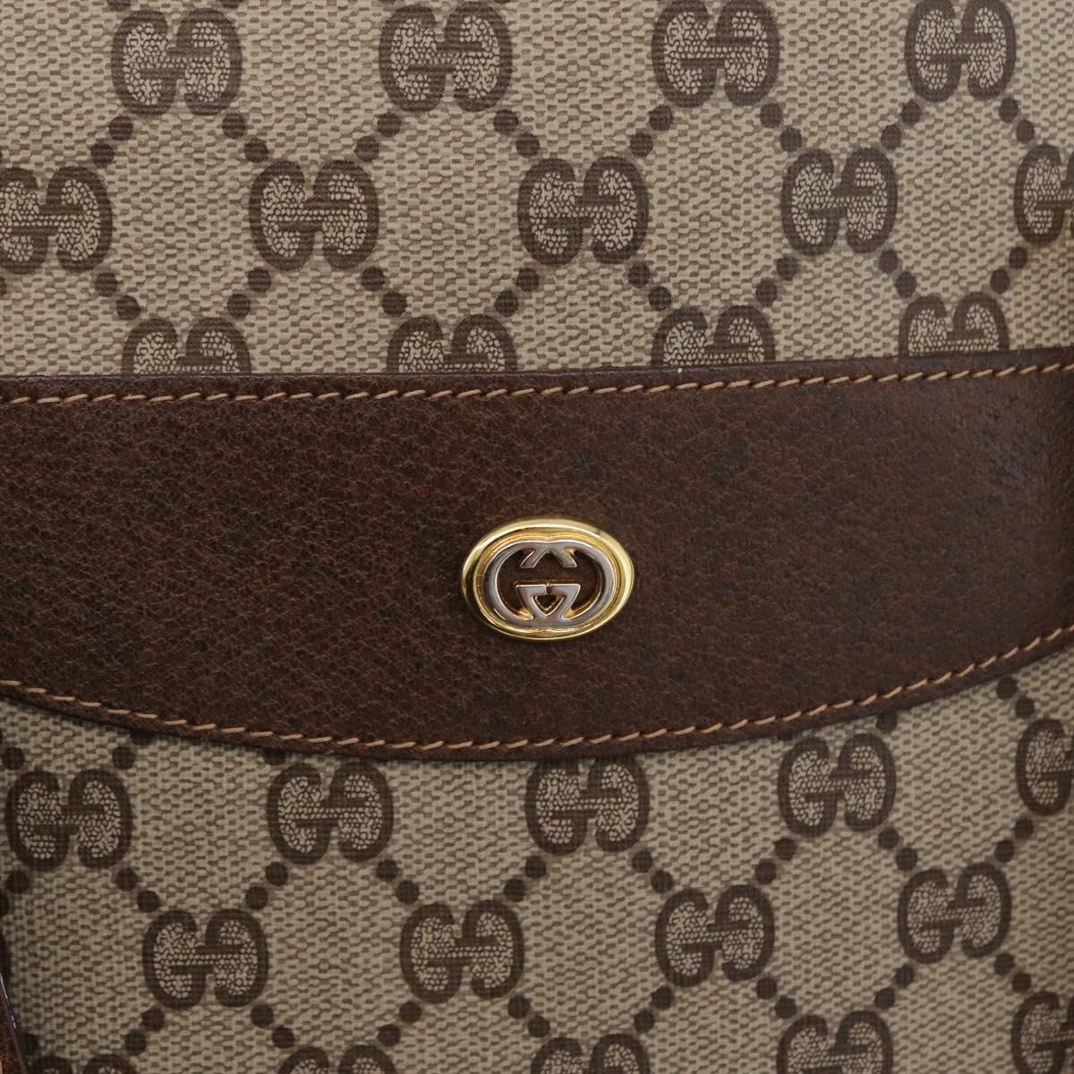 GUCCI GG Supreme Web Sherry Line Tote Bag PVC Beige Gold 39 02 091 Auth 214112A