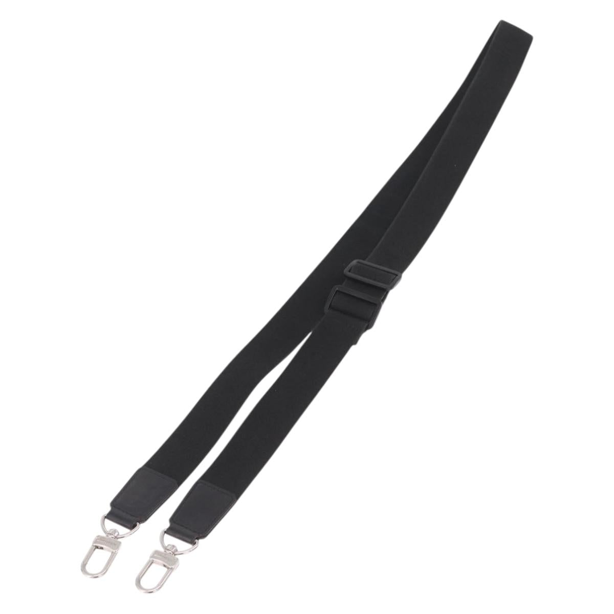 LOUIS VUITTON Tadao Shoulder Strap Canvas Black Silver LV Auth 214127V