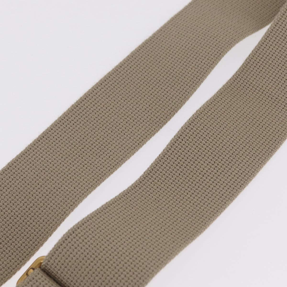 GUCCI Shoulder Strap Canvas Beige Gold Auth 214128