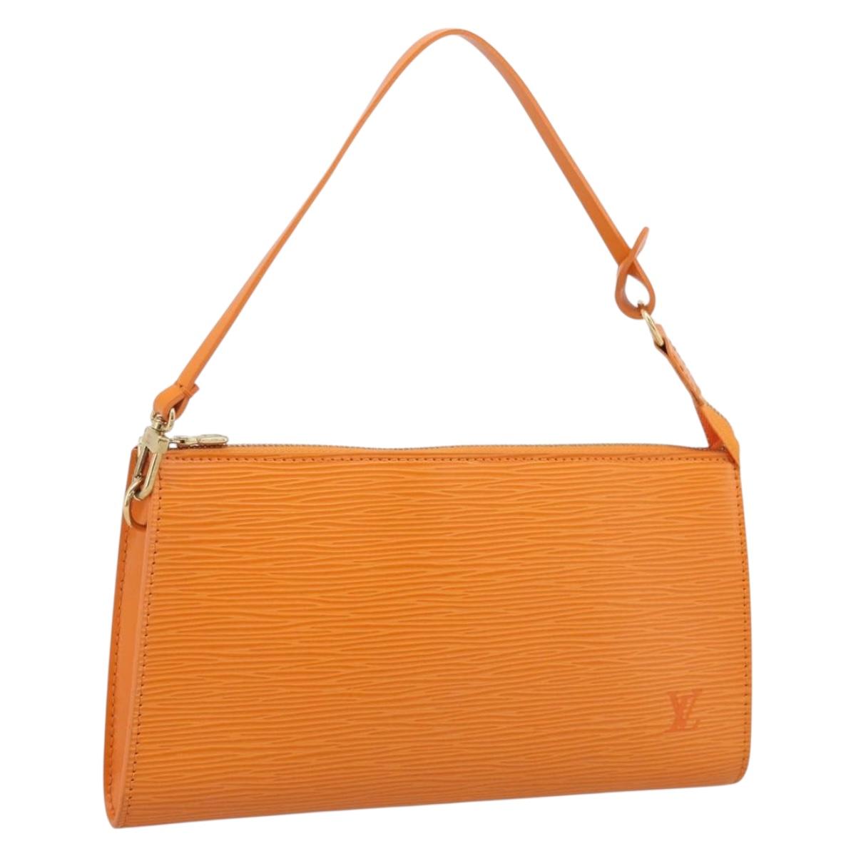LOUIS VUITTON Epi Pochette Accessoires NM Orange Mandarin M5294H LV Auth 214145V