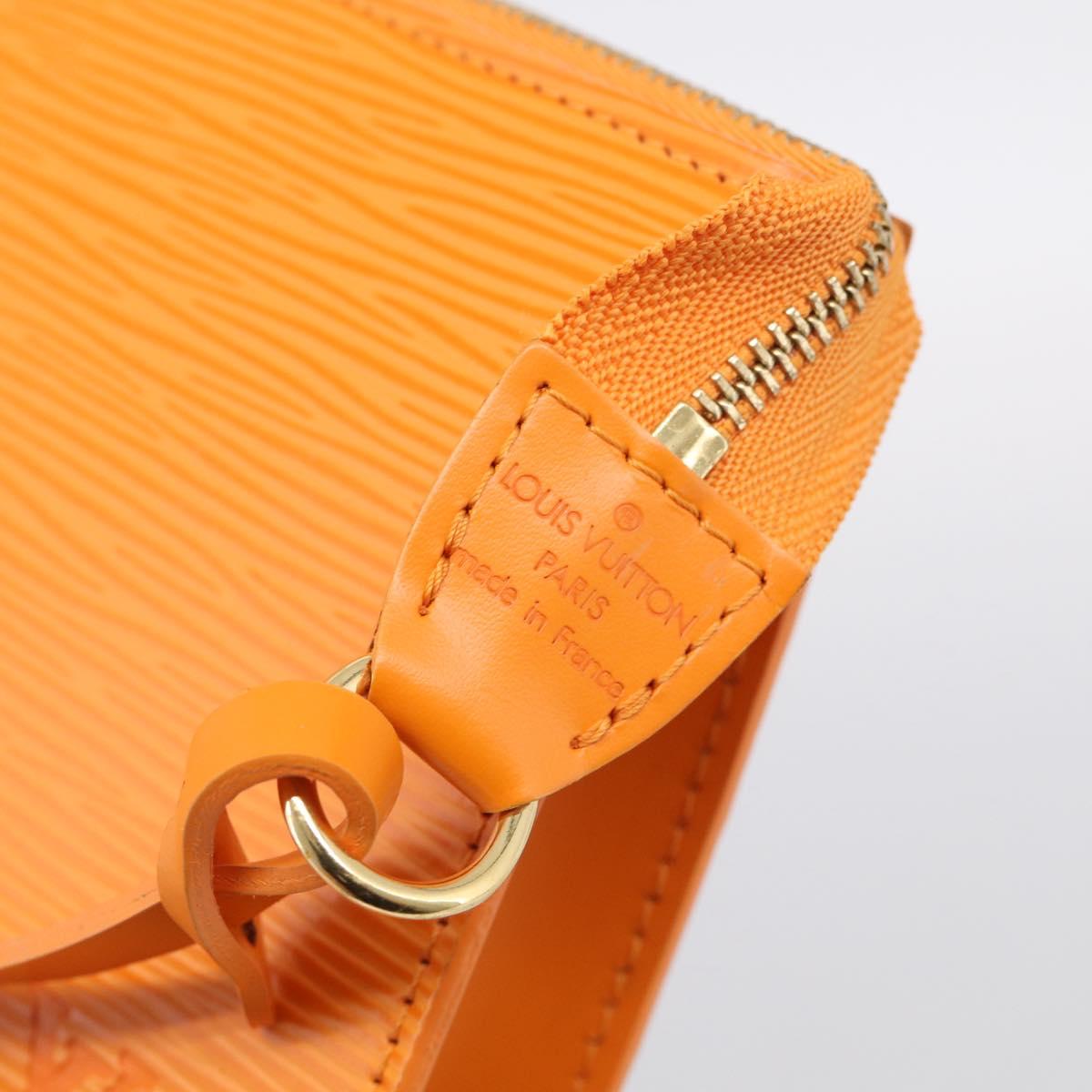 LOUIS VUITTON Epi Pochette Accessoires NM Orange Mandarin M5294H LV Auth 214145V