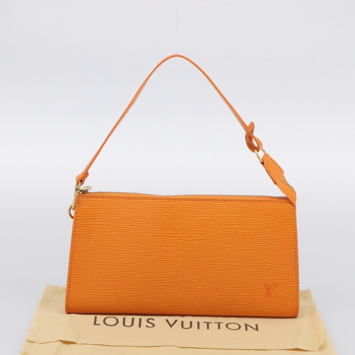 LOUIS VUITTON Epi Pochette Accessoires NM Orange Mandarin M5294H LV Auth 214145V