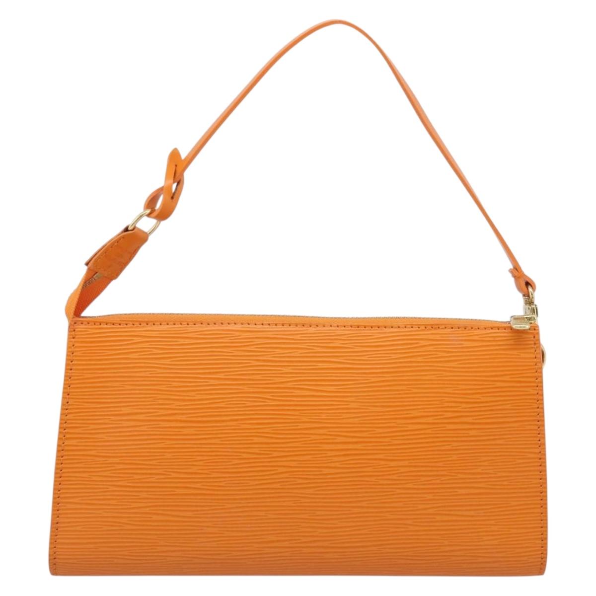 LOUIS VUITTON Epi Pochette Accessoires NM Orange Mandarin M5294H LV Auth 214145V