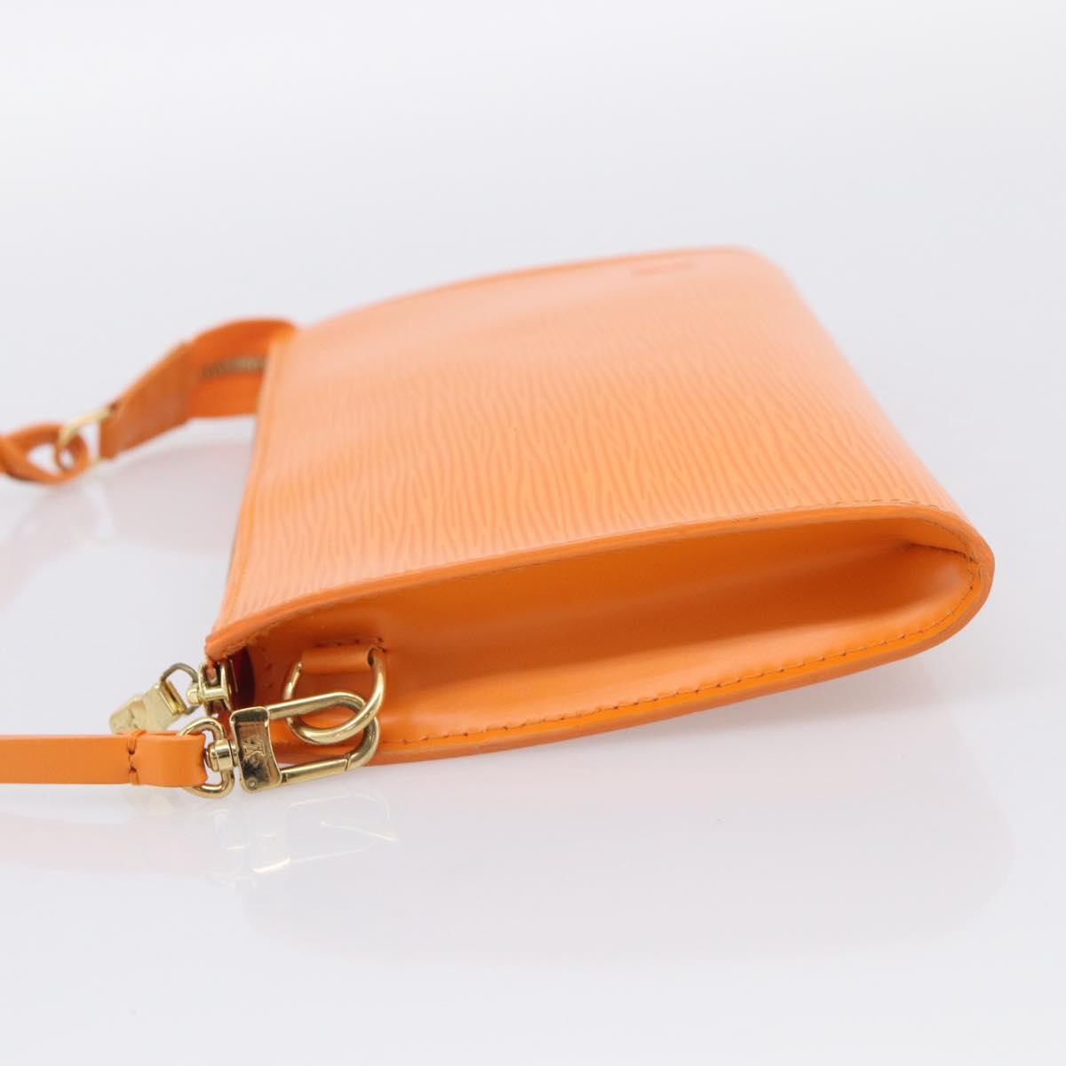LOUIS VUITTON Epi Pochette Accessoires NM Orange Mandarin M5294H LV Auth 214145V