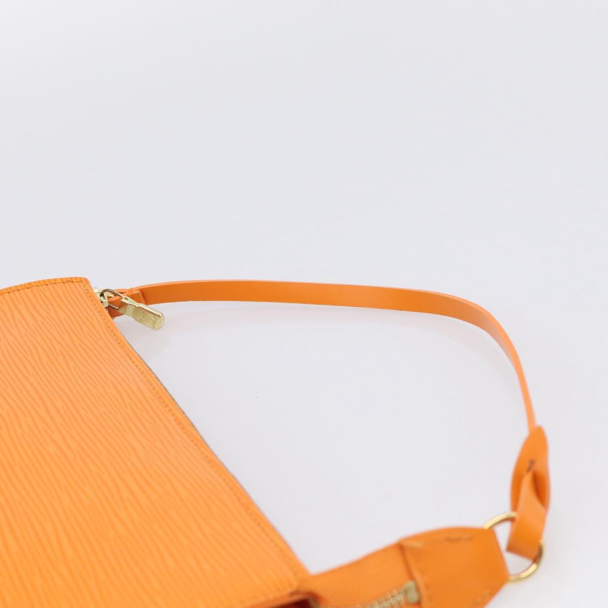 LOUIS VUITTON Epi Pochette Accessoires NM Orange Mandarin M5294H LV Auth 214145V