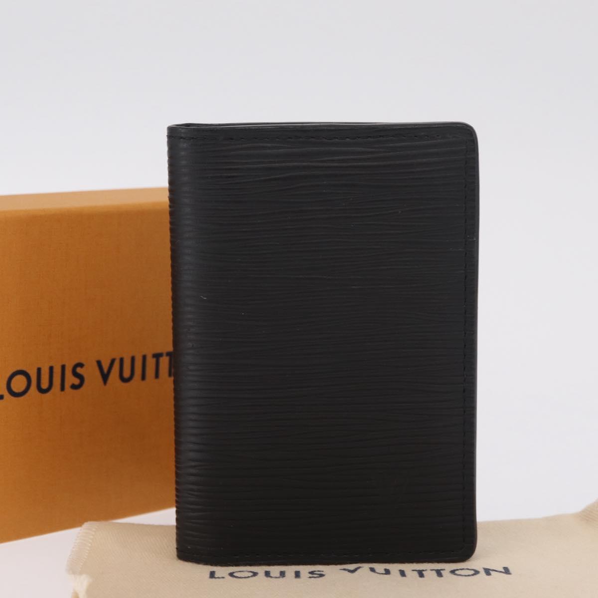 LOUIS VUITTON Epi Organizer Dupoch Card Case Black M60642 LV Auth 214217V