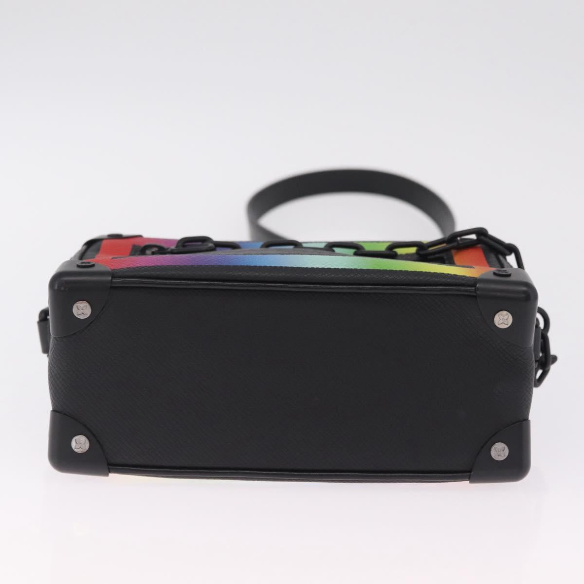 LOUIS VUITTON Taiga Rainbow Mini Soft Trunk Bag Black M30351 LV Auth 214233SAM