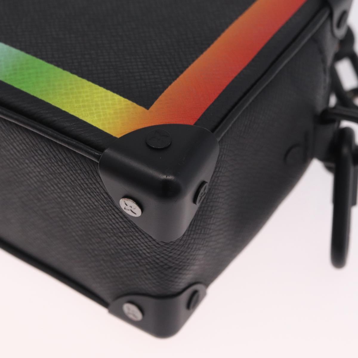 LOUIS VUITTON Taiga Rainbow Mini Soft Trunk Bag Black M30351 LV Auth 214233SAM