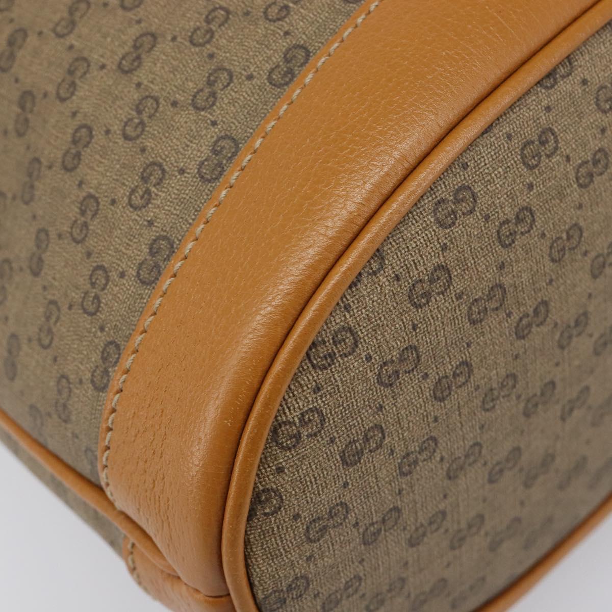 GUCCI Micro GG Canvas Disney Mickey Mouse Bag PVC Beige Gold 602691 Auth 214243M