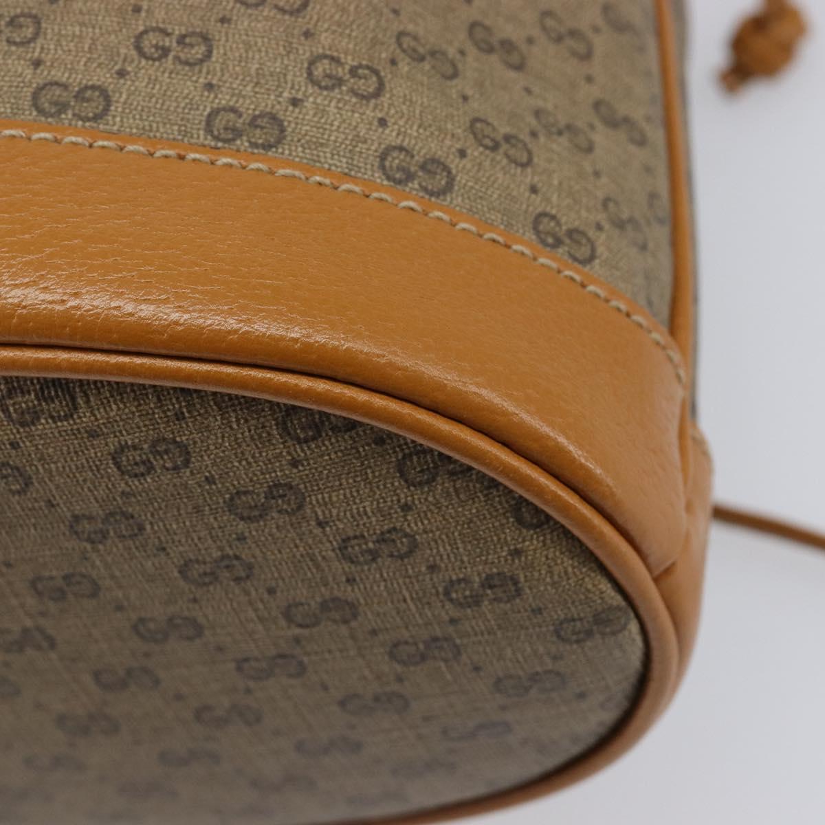 GUCCI Micro GG Canvas Disney Mickey Mouse Bag PVC Beige Gold 602691 Auth 214243M