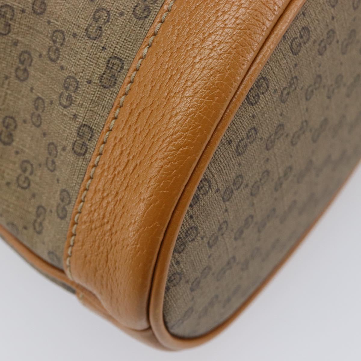 GUCCI Micro GG Canvas Disney Mickey Mouse Bag PVC Beige Gold 602691 Auth 214243M