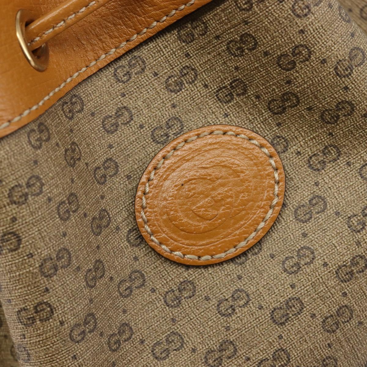 GUCCI Micro GG Canvas Disney Mickey Mouse Bag PVC Beige Gold 602691 Auth 214243M