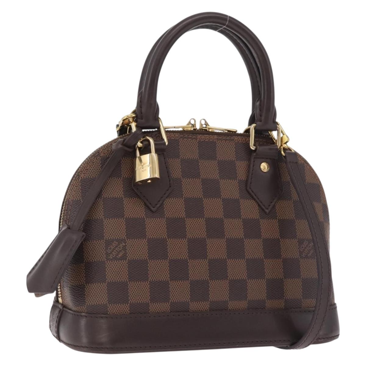 LOUIS VUITTON Damier Ebene Alma BB Hand Bag 2way N40606 LV Auth 214254V