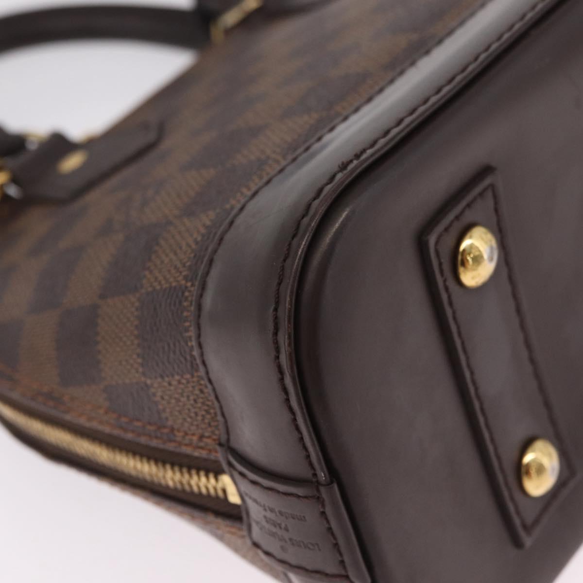 LOUIS VUITTON Damier Ebene Alma BB Hand Bag 2way N40606 LV Auth 214254V