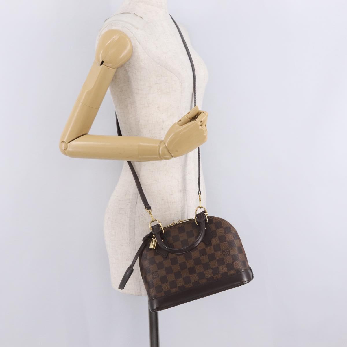 LOUIS VUITTON Damier Ebene Alma BB Hand Bag 2way N40606 LV Auth 214254V