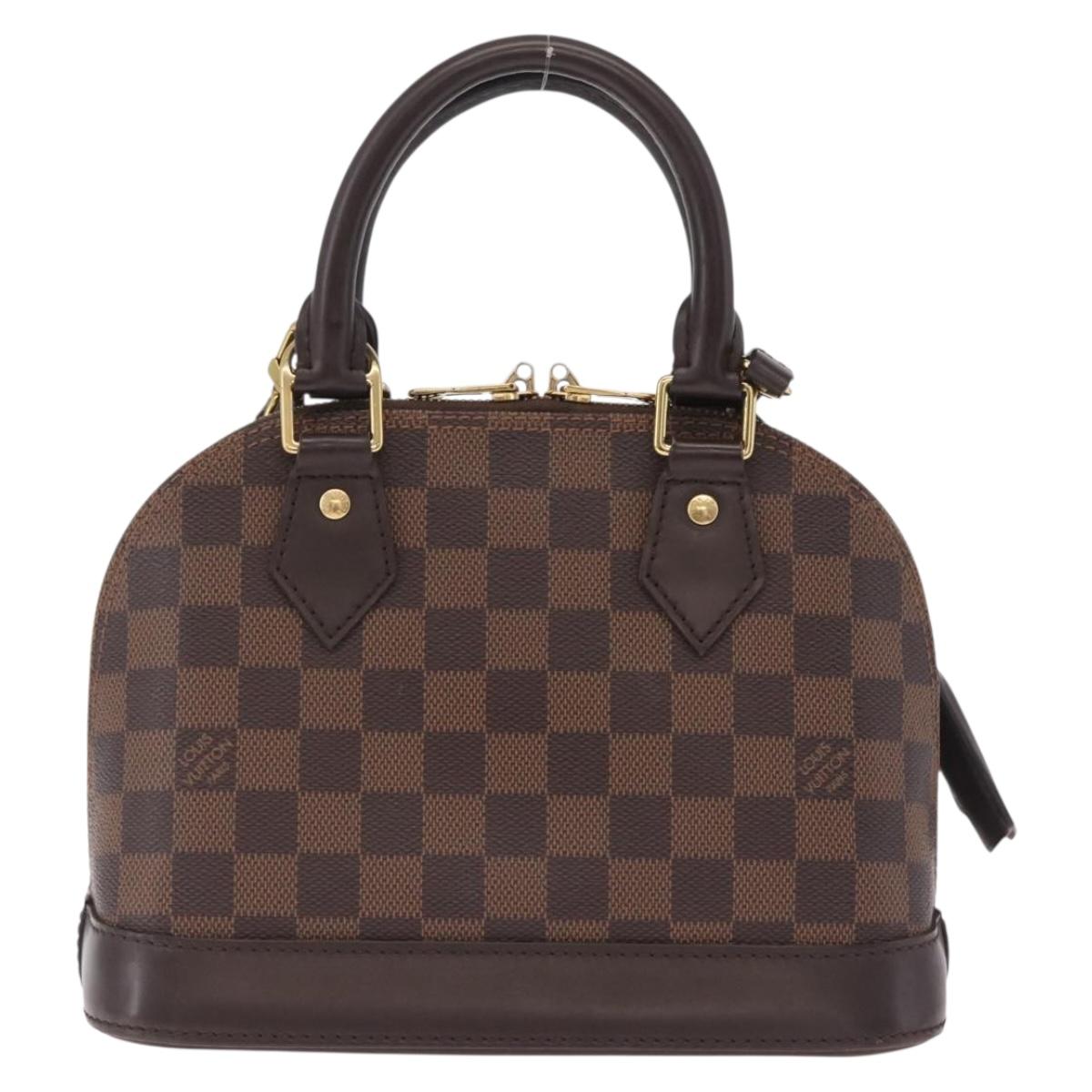 LOUIS VUITTON Damier Ebene Alma BB Hand Bag 2way N40606 LV Auth 214254V