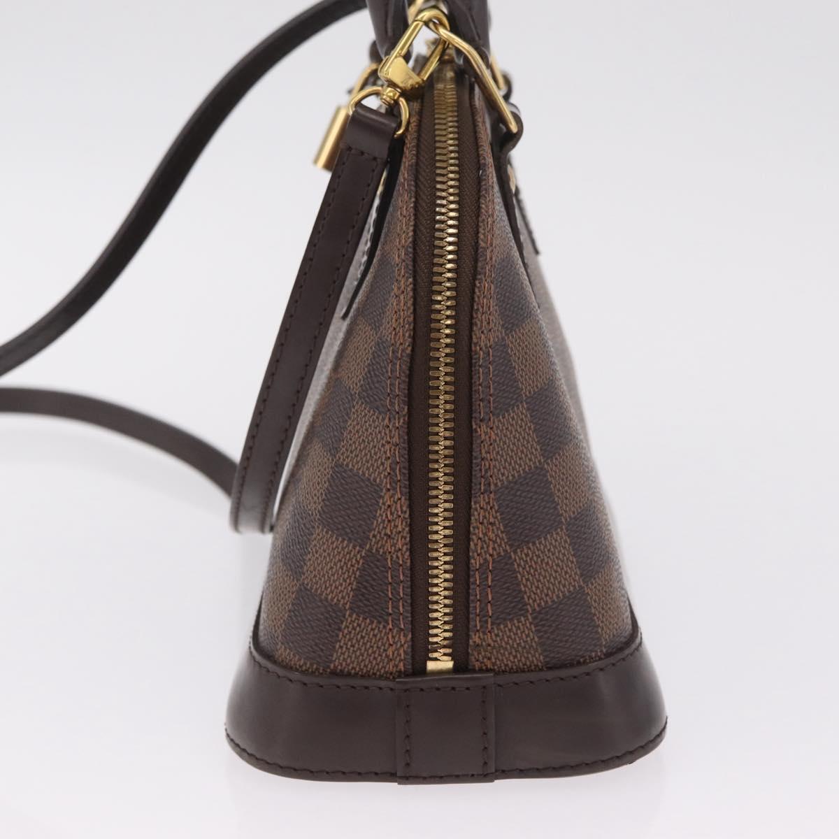 LOUIS VUITTON Damier Ebene Alma BB Hand Bag 2way N40606 LV Auth 214254V