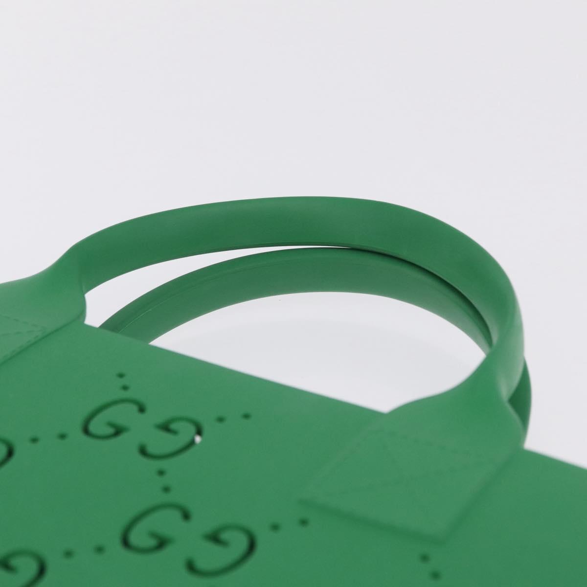 GUCCI GG Canvas Children's Tote Bag rubber Green 679365 Auth 214277M