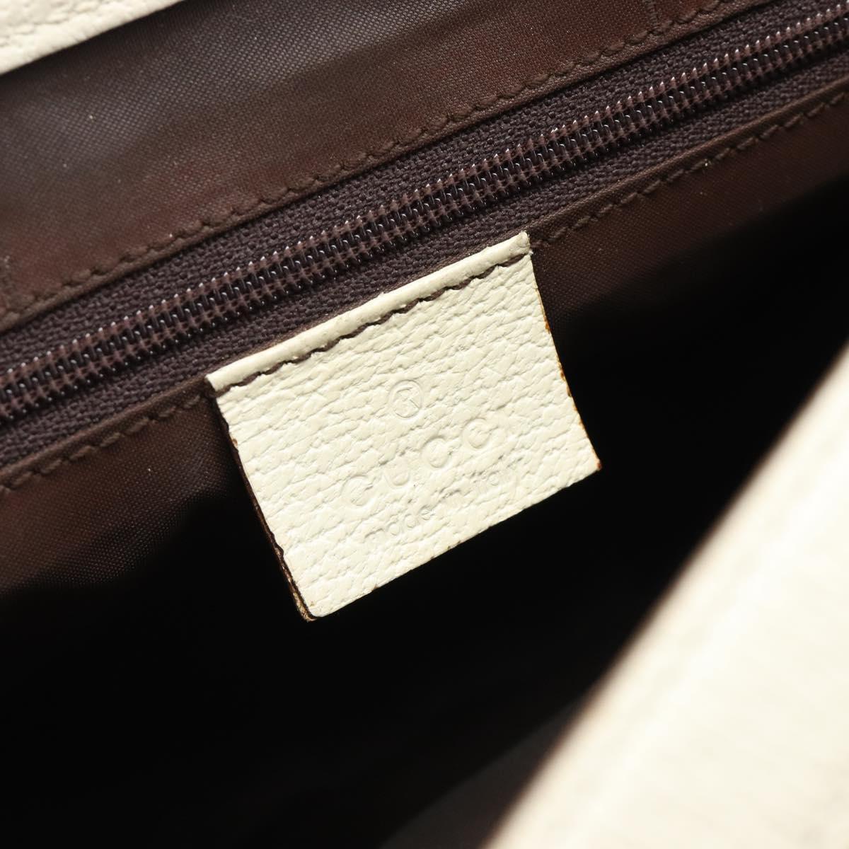 GUCCI Jackie Shoulder Bag Canvas Beige Silver 001 3824 Auth 214421A