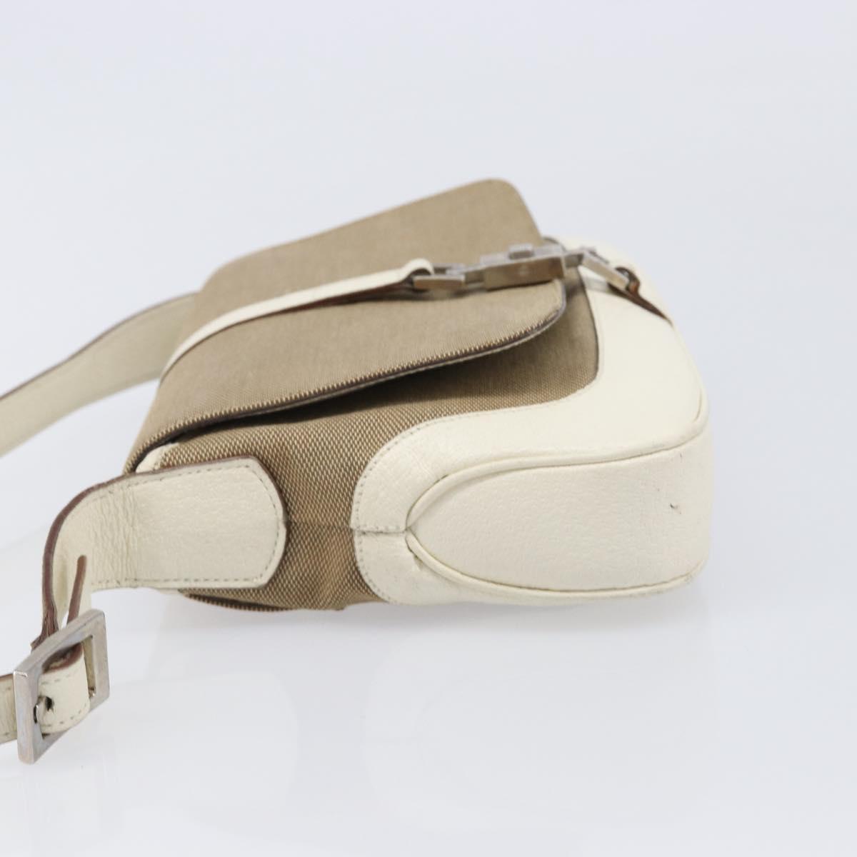 GUCCI Jackie Shoulder Bag Canvas Beige Silver 001 3824 Auth 214421A
