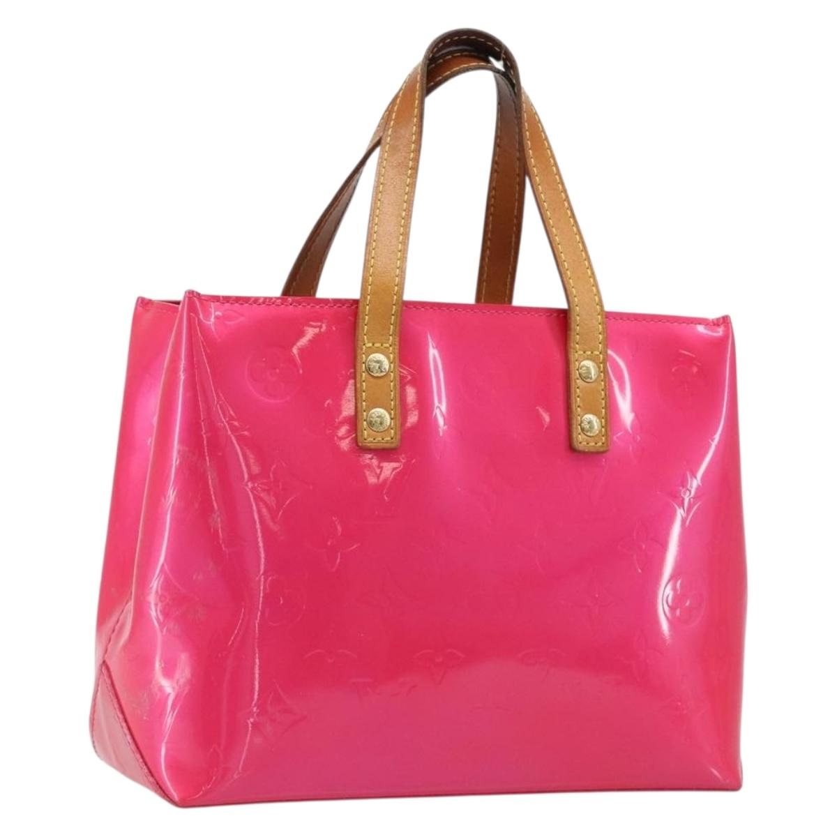 LOUIS VUITTON Monogram Vernis Reade PM Hand Bag Fusha pink M91221 LV Auth 214433A