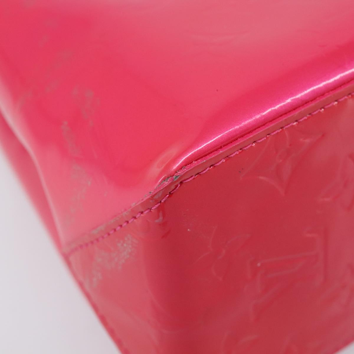 LOUIS VUITTON Monogram Vernis Reade PM Hand Bag Fusha pink M91221 LV Auth 214433A