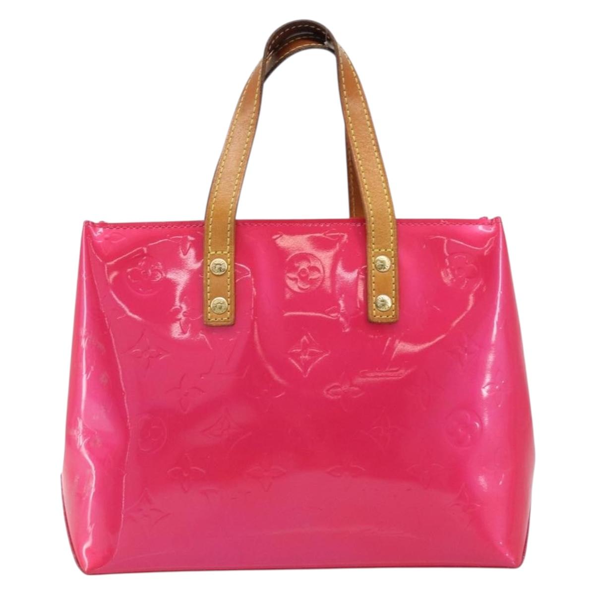 LOUIS VUITTON Monogram Vernis Reade PM Hand Bag Fusha pink M91221 LV Auth 214433A