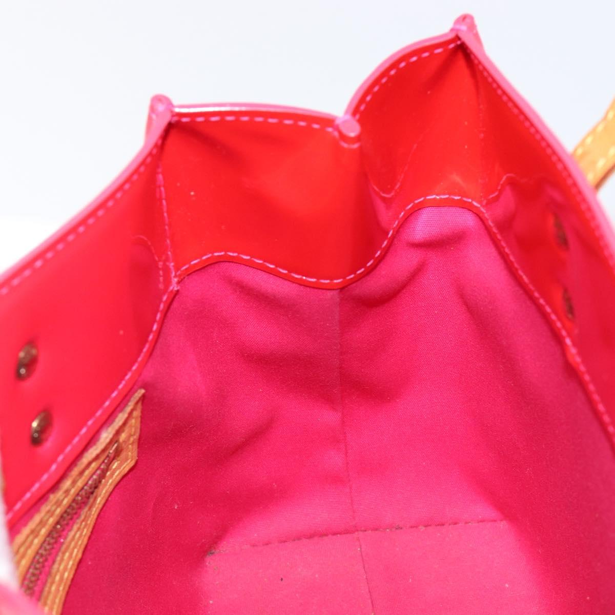 LOUIS VUITTON Monogram Vernis Reade PM Hand Bag Fusha pink M91221 LV Auth 214433A