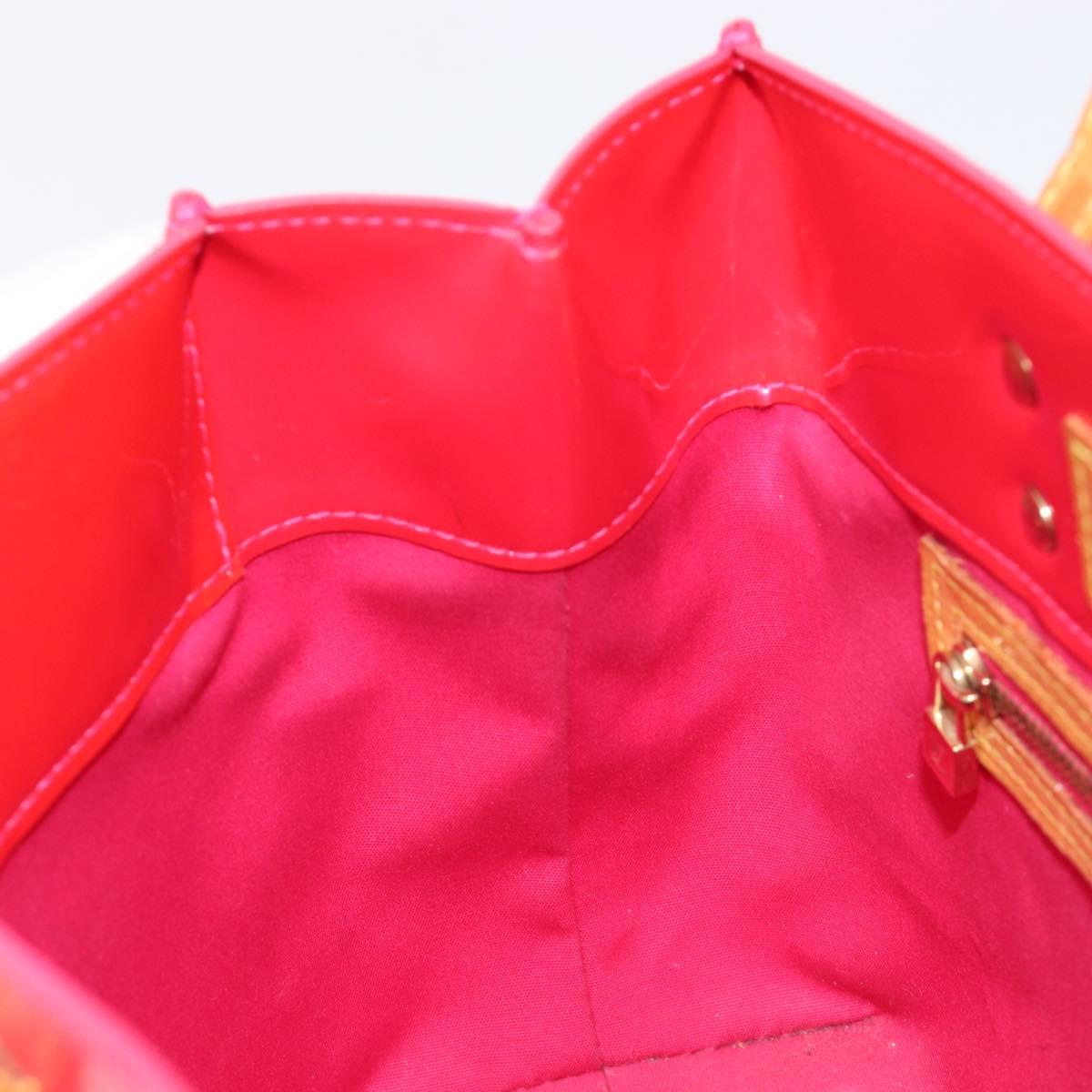 LOUIS VUITTON Monogram Vernis Reade PM Hand Bag Fusha pink M91221 LV Auth 214433A