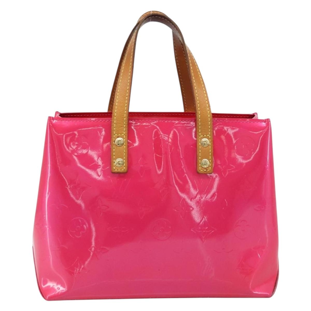 LOUIS VUITTON Monogram Vernis Reade PM Hand Bag Fusha pink M91221 LV Auth 214433A