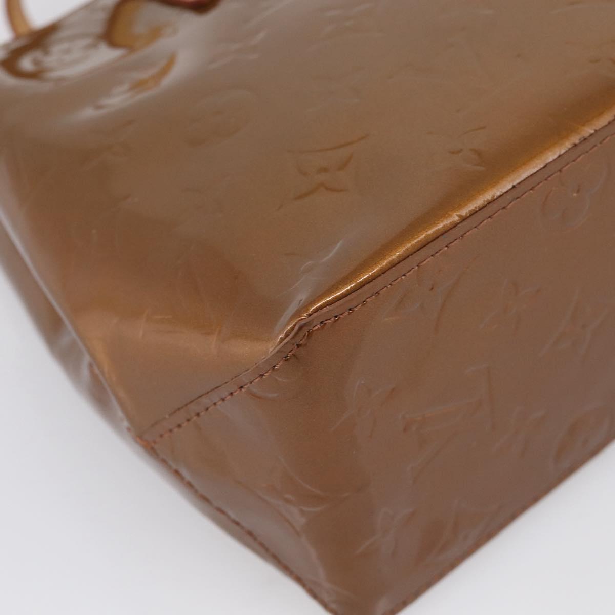 LOUIS VUITTON Monogram Vernis Reade PM Hand Bag Bronze M91146 LV Auth 214444V