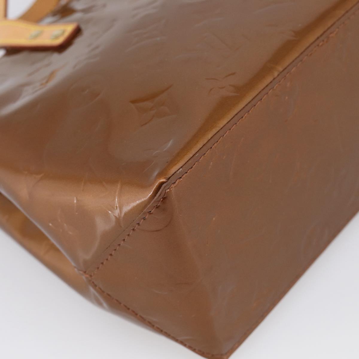 LOUIS VUITTON Monogram Vernis Reade PM Hand Bag Bronze M91146 LV Auth 214444V