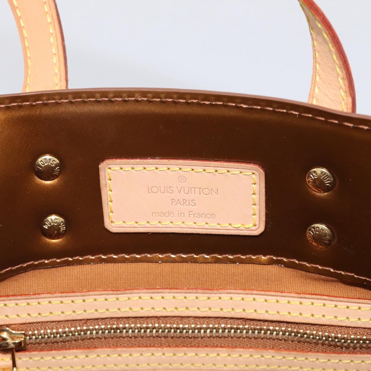 LOUIS VUITTON Monogram Vernis Reade PM Hand Bag Bronze M91146 LV Auth 214444V