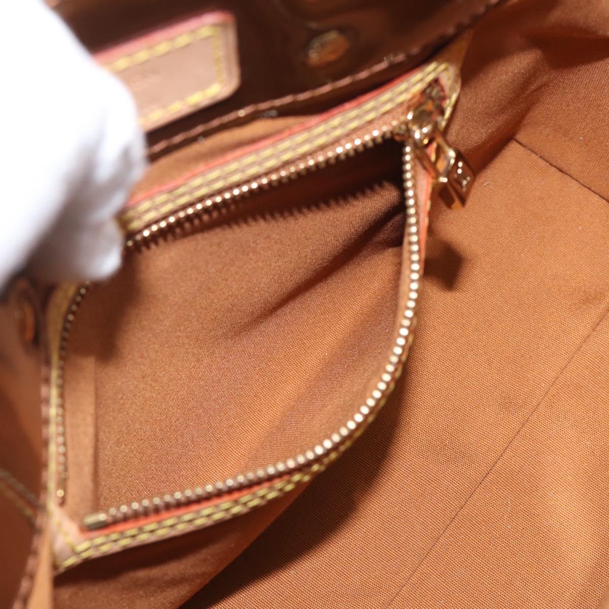 LOUIS VUITTON Monogram Vernis Reade PM Hand Bag Bronze M91146 LV Auth 214444V