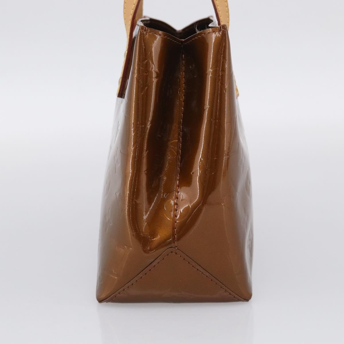 LOUIS VUITTON Monogram Vernis Reade PM Hand Bag Bronze M91146 LV Auth 214444V