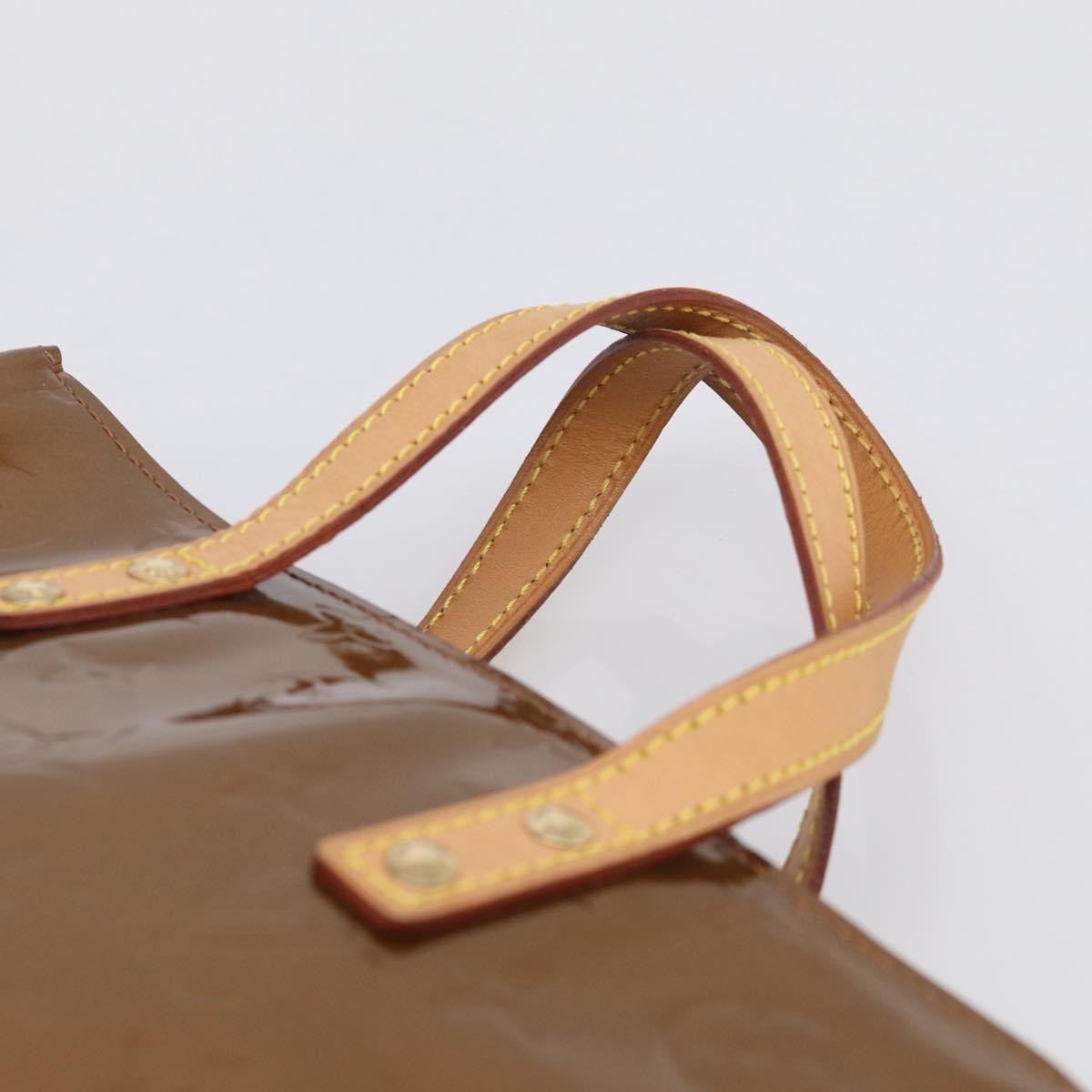 LOUIS VUITTON Monogram Vernis Reade PM Hand Bag Bronze M91146 LV Auth 214444V
